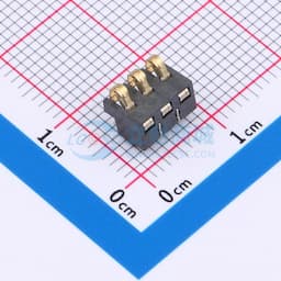 2.5间距 弹片电池座3pin 防窥PIN 塑高4.0缩略图