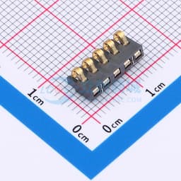 2.5间距 弹片电池座5pin 防窥PIN 塑高2.4缩略图