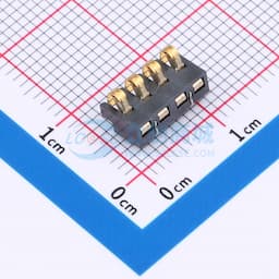 2.5间距 弹片电池座4pin 防窥PIN 塑高3.0缩略图