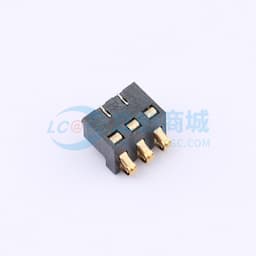 2.5间距 弹片电池座3pin 防窥PIN 塑高5.5缩略图