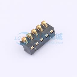 2.5间距 弹片电池座5pin 防窥PIN 塑高4.0缩略图