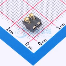 2.5间距 弹片电池座2pin 防窥PIN 塑高3.0缩略图