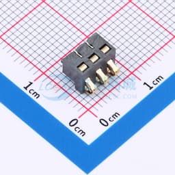 2.5间距 弹片电池座3pin 防窥PIN 塑高4.5缩略图