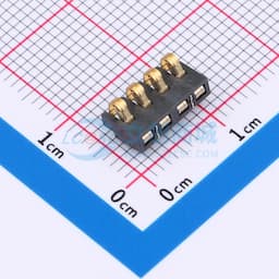2.5间距 弹片电池座4pin 防窥PIN 塑高2.4缩略图