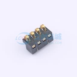 2.5间距 弹片电池座4pin 防窥PIN 塑高4.5缩略图