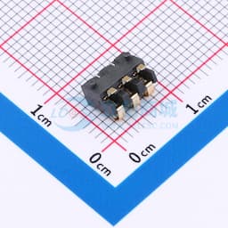 2.5间距 弹片电池座3pin 防窥PIN 塑高3.0缩略图