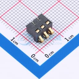 2.5间距 弹片电池座3pin 防窥PIN 塑高5.5缩略图