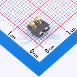 2.5间距 弹片电池座2pin 防窥PIN 塑高2.4缩略图