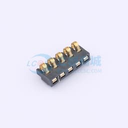 2.5间距 弹片电池座5pin 防窥PIN 塑高2.4缩略图