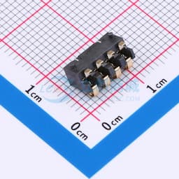 2.5间距 弹片电池座4pin 防窥PIN 塑高3.5缩略图