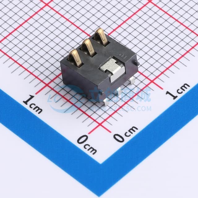 2.5间距 弹片电池座3pin 塑高7.0实物图