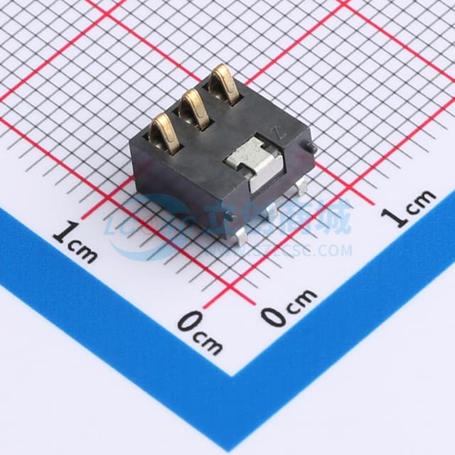 2.5间距 弹片电池座3pin 塑高7.5实物图