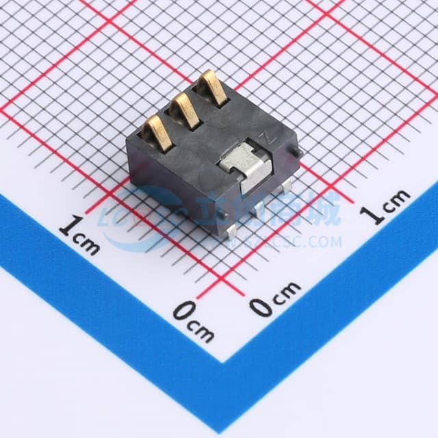 2.5间距 弹片电池座3pin 塑高8.0实物图