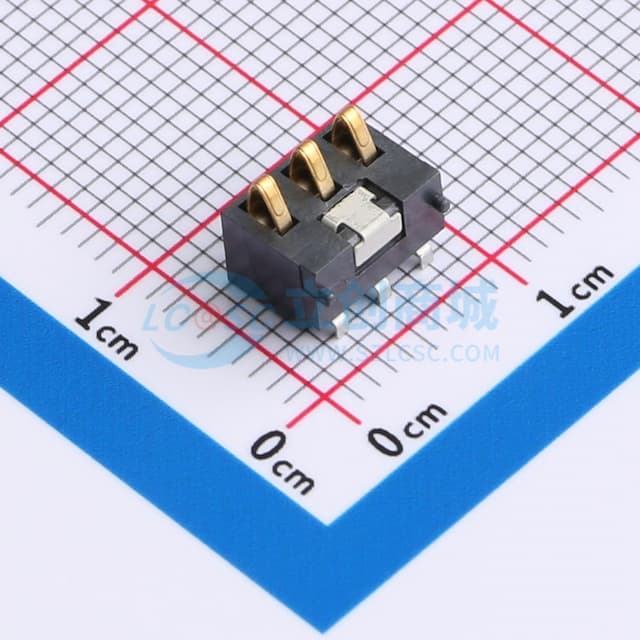 2.5间距 弹片电池座3pin 塑高5.4实物图