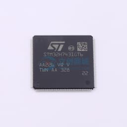 带DSP和DP-FPU的高性能ARM Cortex-M7 MCU，具有1 MB Flash、1 MB RAM、480 MHz CPU、一级缓存、外部存储器接口、JPEG编解码器和大量外设缩略图