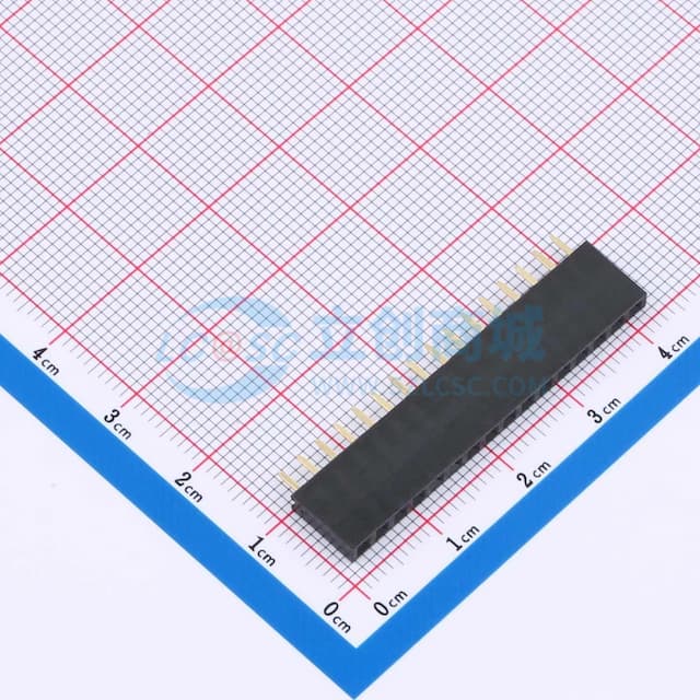 1x16P 间距:2.54mm 直插实物图