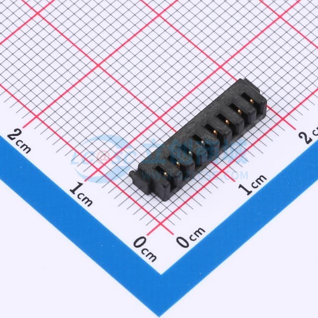卧式Pitch2.0 8P电池母座实物图