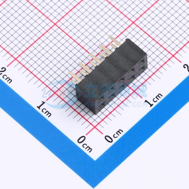 间距2.54mm 2x5Pin 直插 PC3.0 H5.0实物图
