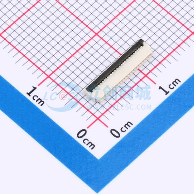 间距:0.5mm P数:20P 翻盖式 双侧触点/上下接实物图