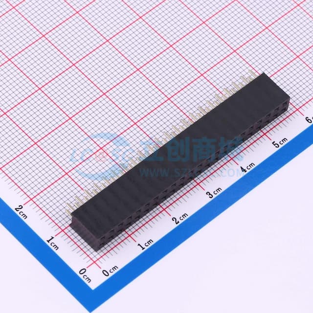 间距2.54mm 2x22Pin 直插 PC3.0 H8.5实物图