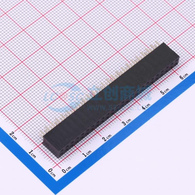 间距2.54mm 2x24Pin 直插 PC3.0 H8.5实物图