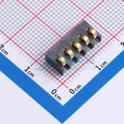 3.0间距 立式弹片电池连接器3.0mm-5P 镀金3u缩略图