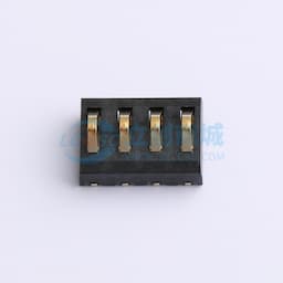 4.0间距 立式弹片电池连接器4.0mm-4P 垫高镀金5U缩略图
