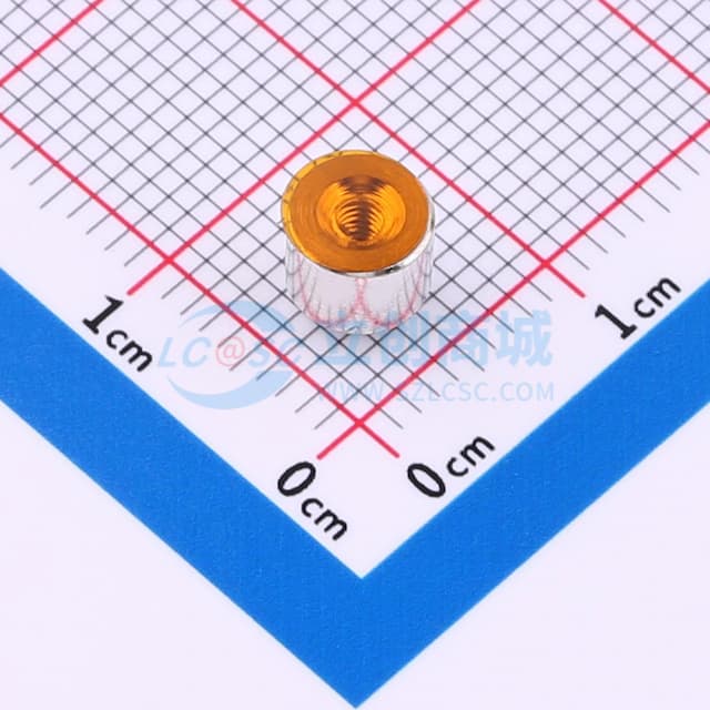 博众新材 SMT贴片螺母 M2螺母 M2x5.56xL4+1.53mm 黄铜镀锡表贴圆螺母柱 BSMTSOM240BTR实物图
