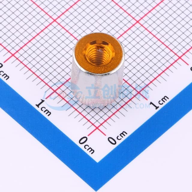 博众新材 SMT贴片螺母 M4螺母 M4x8.74xL10+1.53mm 黄铜镀锡表贴圆螺母柱 BSMTSOM4100BTR实物图