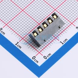 3.0间距 立式弹片电池连接器3.0mm-5P 镀金3u缩略图
