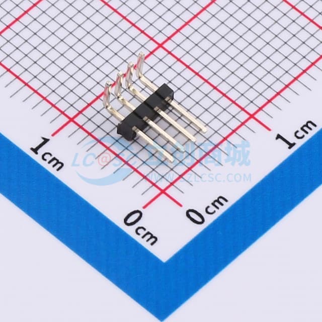 1x4P 间距:1.27mm 方针 弯插实物图