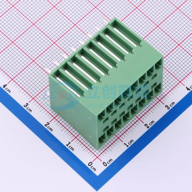 DB2EVH-3.81-2*8P-GN实物图