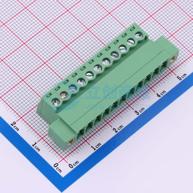 3.81mm 1x11P 排数:1 每排P数:11 螺丝固定实物图