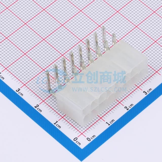 针座4.2mm间距 2x08P 弯插实物图