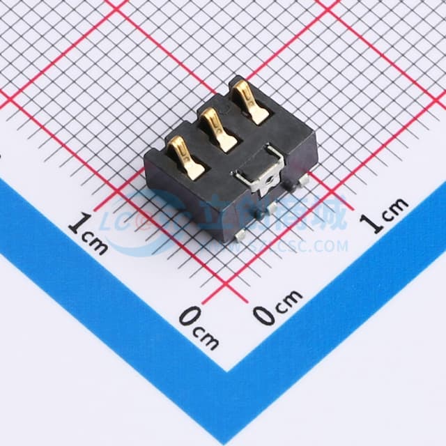 卧式Pitch3.0 3P电池座实物图