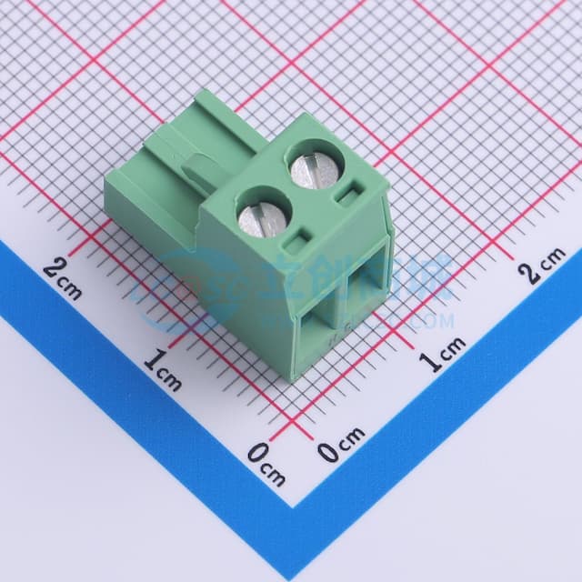 1x2P 5.08mm 排数:1 每排P数:2实物图
