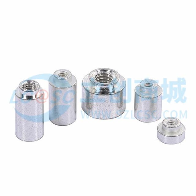 雄和远景，电路板表贴圆螺母柱，M3Xφ5.56X4.3+1.53，铜镀锡，编带装实物图