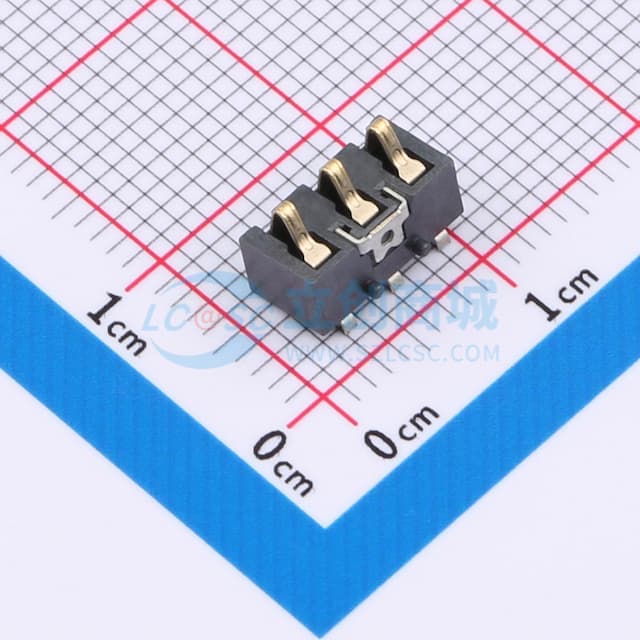 卧式Pitch3.0 3P电池座实物图