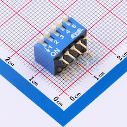 直插拨码开关 间距2.54mm 5PIN/位 侧拨长杆缩略图
