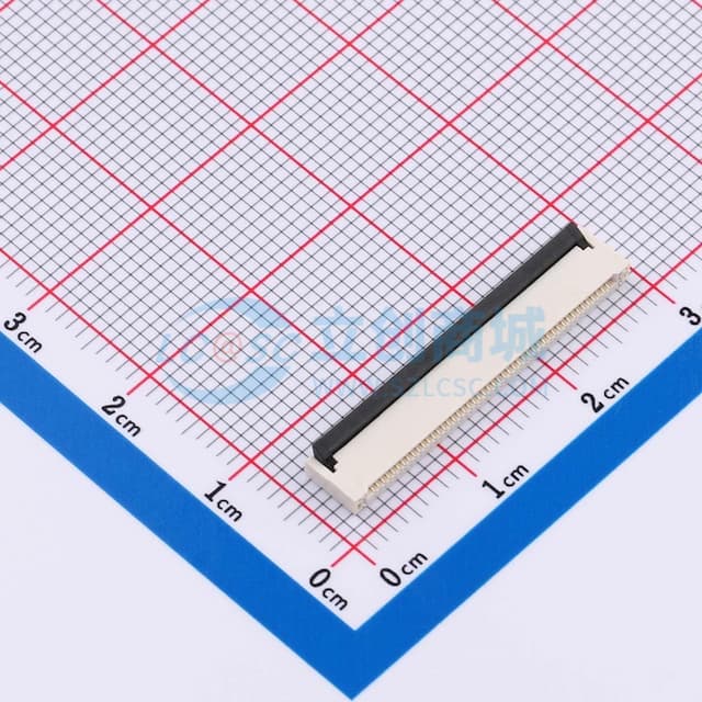 翻盖式 双侧触点/上下接 P数:48P 间距:0.5mm实物图