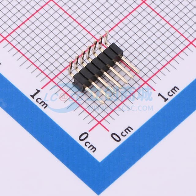 1x7P 间距:1.27mm 方针 弯插实物图