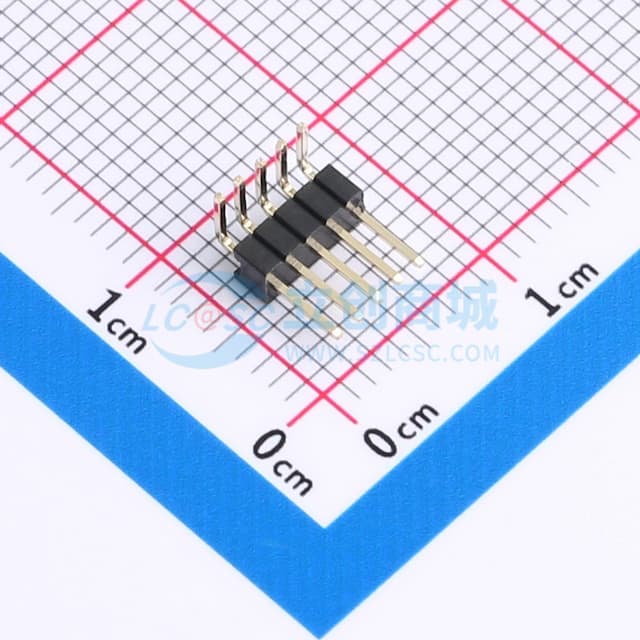 1x5P 间距:1.27mm 方针 弯插实物图