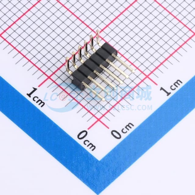 1x6P 间距:1.27mm 方针 弯插实物图
