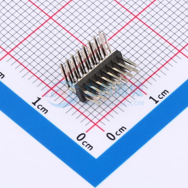 2x8P 间距:1.27mm 方针 弯插实物图