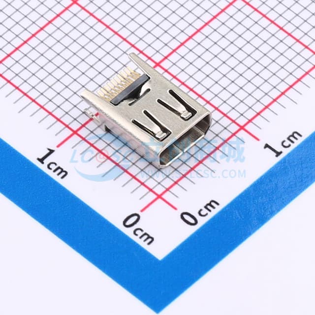 夹板1.6 HDMI 19pin AF母座实物图