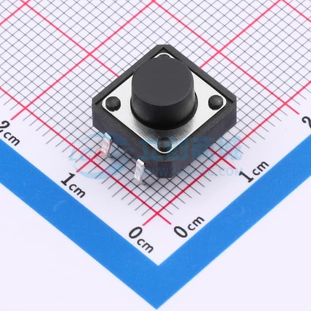 12*12*7.0mm 直插 轻触开关实物图