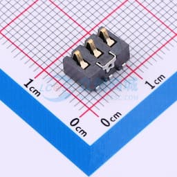 电池座连接器3.0PH间距-H6.0-3PIN 卧贴带柱缩略图