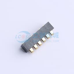 电池座连接器2.54PH间距-H3.8-6pin 卧贴带柱缩略图