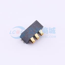 电池座连接器2.54PH间距-H3.8-3pin 卧贴带柱缩略图