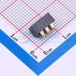 电池座连接器2.54PH间距-H3.8-3pin 卧贴带柱缩略图